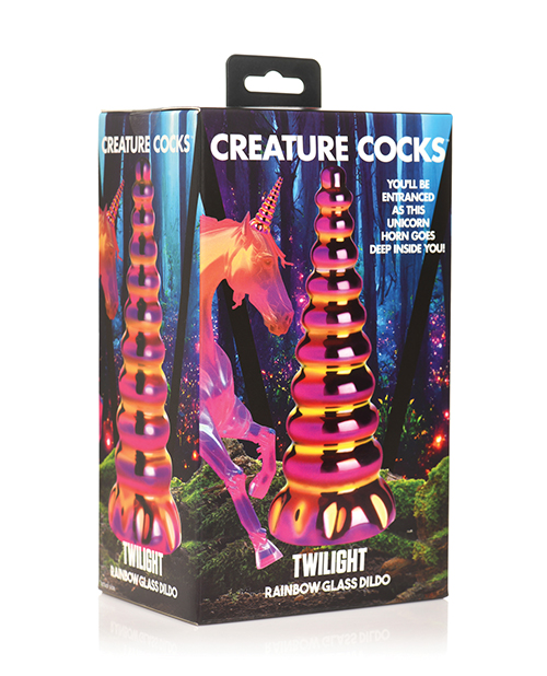 Shop Creature Cocks Twilight Rainbow Glass Dildo online