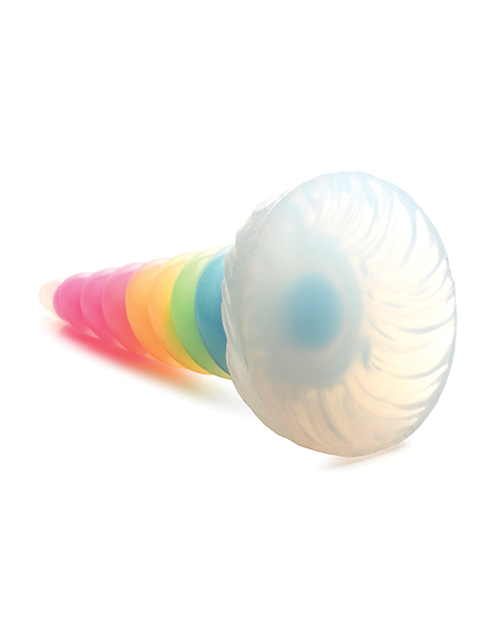 Shop Creature Cocks Uni Glow in the Dark Silicone Dildo - Rainbow