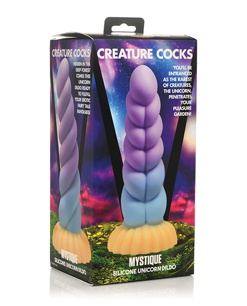 Shop Creature Cocks Unicorn Silicone Dildo - Multi Color online