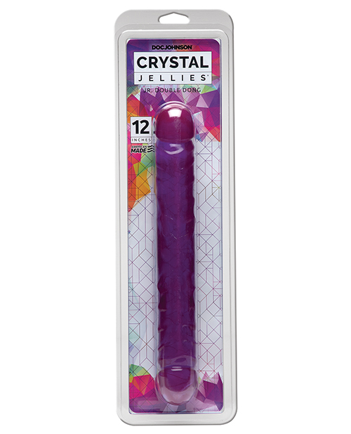 Shop Crystal Jellies 12" Jr. Double Dong - Purple online