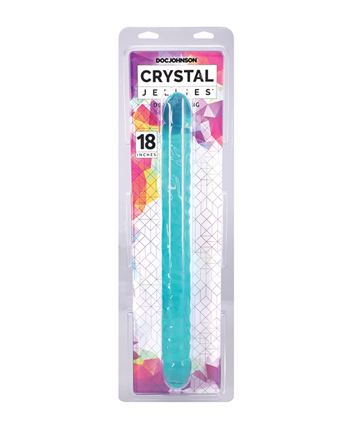 Shop Crystal Jellies 18" Double Dong - Teal online