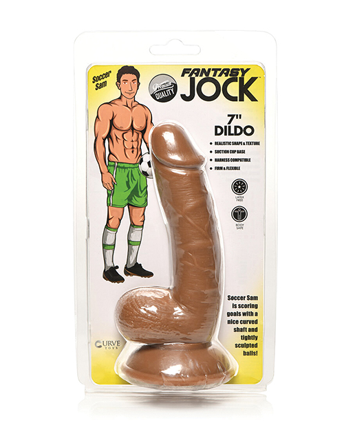 Shop Curve Toys Fantasy Jock Soccer Sam 7" Dildo w/Balls - Dark online