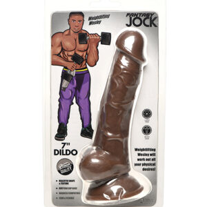 Shop Curve Toys Fantasy Jock Weightlifting Wesley 7" Dildo w/Balls - Dark online