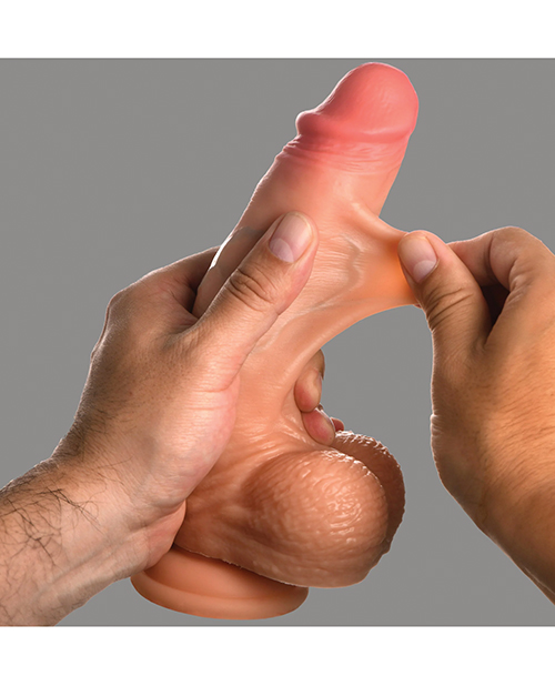 Curve Toys Jock Real Skin Silicone 8" Dildo w/Balls for sale