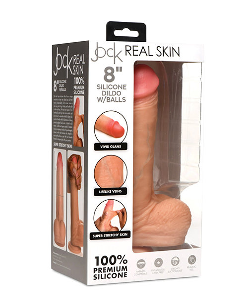 Shop Curve Toys Jock Real Skin Silicone 8" Dildo w/Balls online