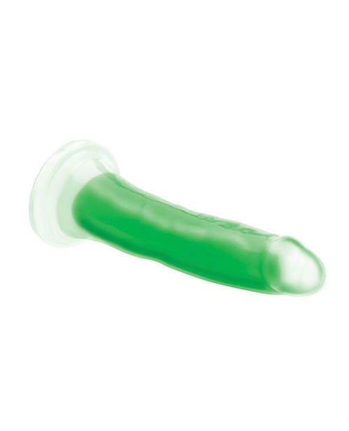 Buy Lollicock Curve Toys Lollicock 7" Glow In The Dark Silicone Dildo - Green