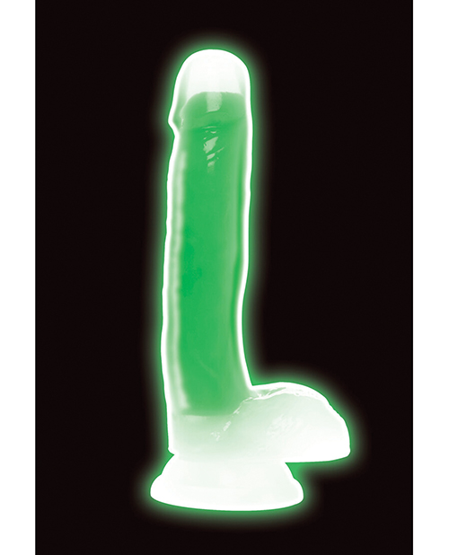 Order Curve Toys Lollicock 7" Glow In The Dark Silicone Dildo w/Balls - Green online