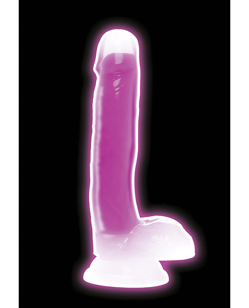 Order Curve Toys Lollicock 7" Glow In The Dark Silicone Dildo w/Balls - Purple online