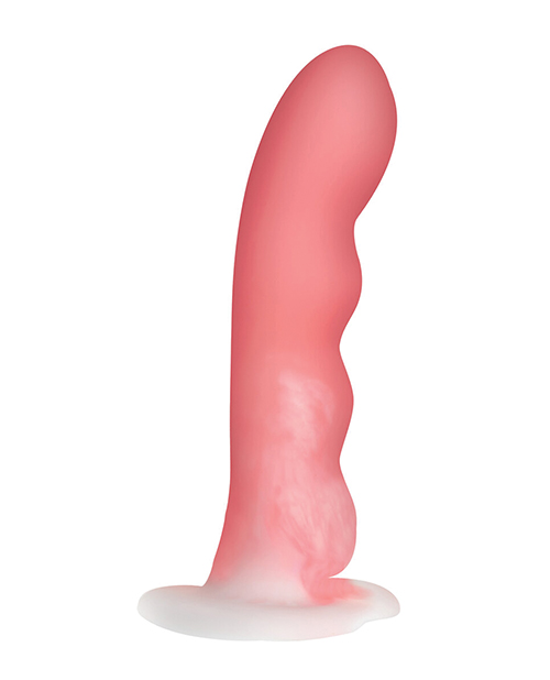 Order Curve Toys Simply Sweet 7" Wavy Silicone Dildo - Pink/White online