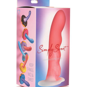 Shop Curve Toys Simply Sweet 7" Wavy Silicone Dildo - Pink/White online