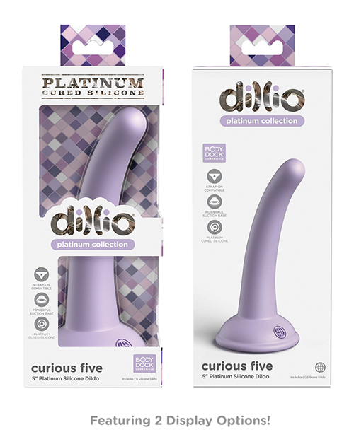 Shop Dillio Platinum 5" Curious Five Silicone Dildo - Purple
