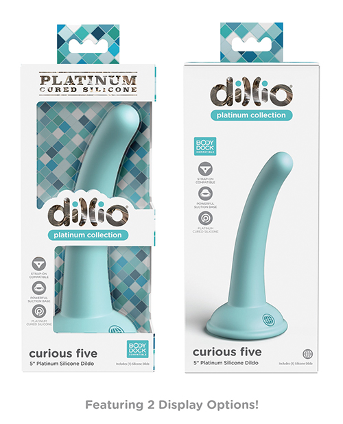 Shop Dillio Platinum 5" Curious Five Silicone Dildo - Teal