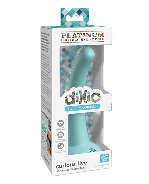 Shop Dillio Platinum 5" Curious Five Silicone Dildo - Teal online