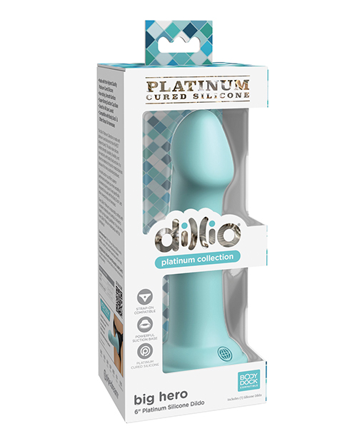 Shop Dillio Platinum 6" Big Hero Silicone Dildo - Teal online