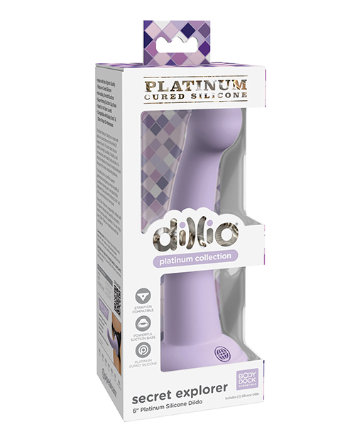 Shop Dillio Platinum 6" Secret Explorer Silicone Dildo - Purple online