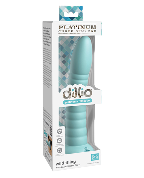 Shop Dillio Platinum 7" Wild Thing Silicone Dildo - Teal online