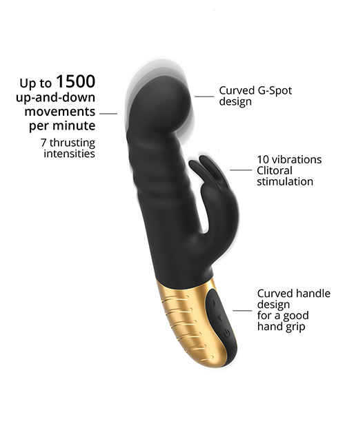 Dorcel G-Stormer Thrusting G Spot Rabbit - Black/Gold for sale
