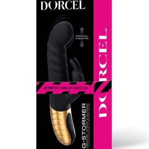 Shop Dorcel G-Stormer Thrusting G Spot Rabbit - Black/Gold online