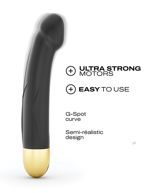Dorcel Real Vibration M 8.6" Rechargeable Vibrator 2.0 - Black/Gold for sale