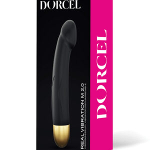Shop Dorcel Real Vibration M 8.6" Rechargeable Vibrator 2.0 - Black/Gold online