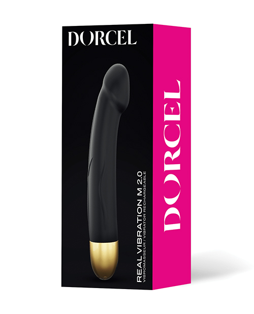 Shop Dorcel Real Vibration M 8.6" Rechargeable Vibrator 2.0 - Black/Gold online