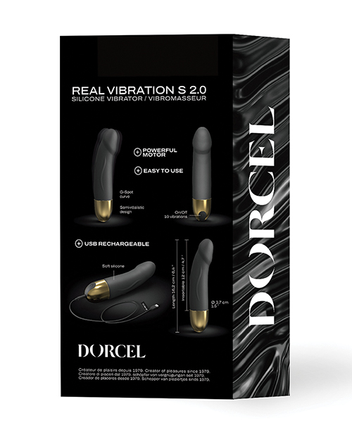 Buy Dorcel Real Vibration S 6" Rechargeable Vibrator 2.0 - Gold