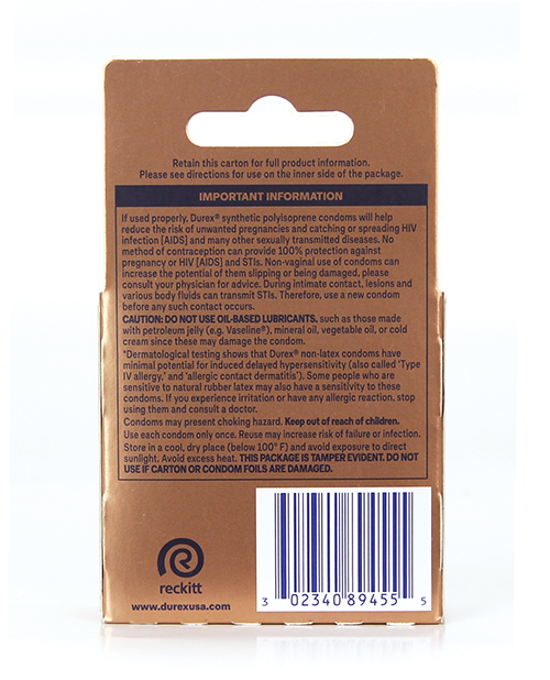 Order Durex Avanti Real Feel Non Latex Condoms - Pack of 3 online