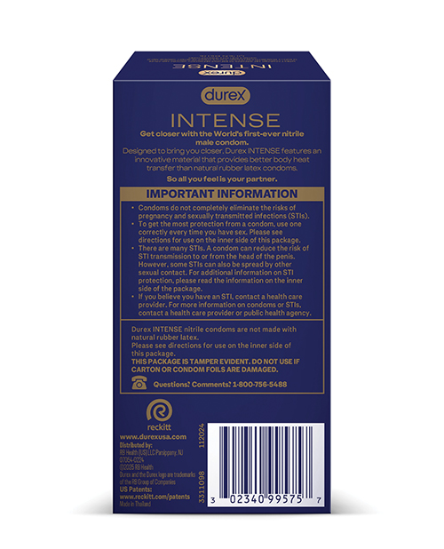 Durex Intense Nitrile Condoms - Pack of 10 for sale