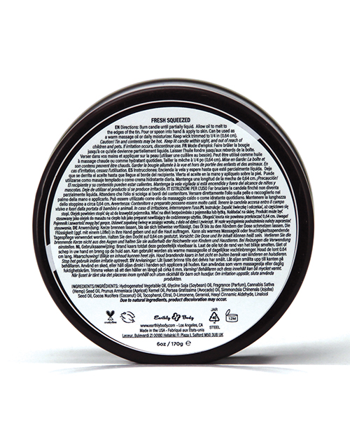 Earthly Body Summer 2025 3 in 1Massage Candle - 6 oz Fresh Squeezed for sale