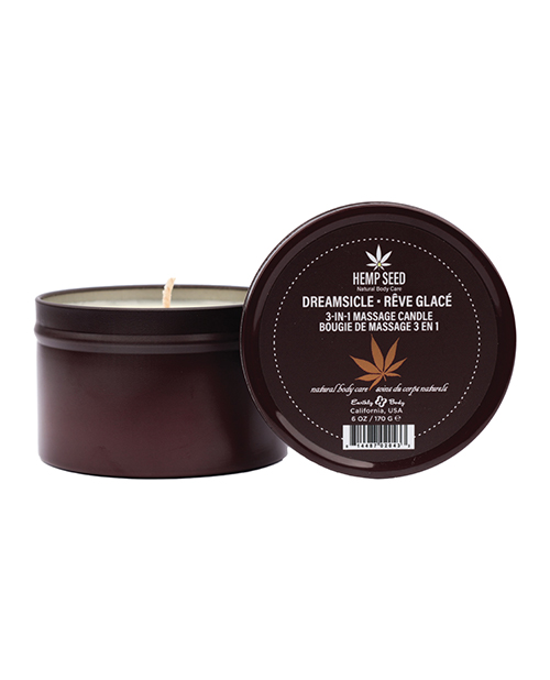 Shop Earthly Body Suntouched Hemp Candle - 6 oz Round Tin Dreamsicle online