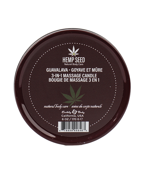 Order Earthly Body Suntouched Hemp Candle - 6 oz Round Tin Guavalava online