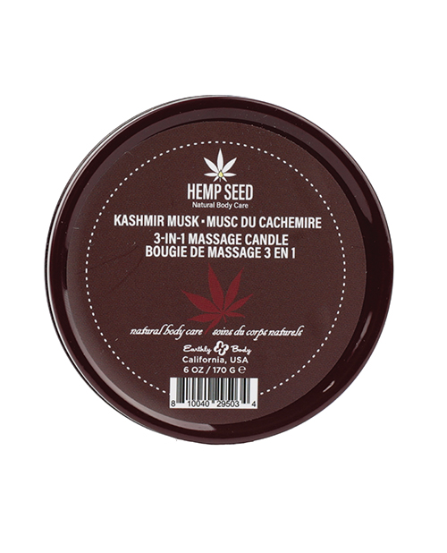 Order Earthly Body Suntouched Hemp Candle - 6 oz Round Tin Kashmir Musk online