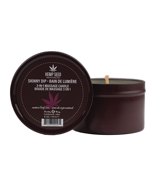 Shop Earthly Body Suntouched Hemp Candle - 6 oz Round Tin Skinny Dip online