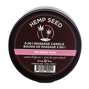Shop Earthly Body Suntouched Hemp Candle - 6 oz Round Tin Zen Berry Rose online