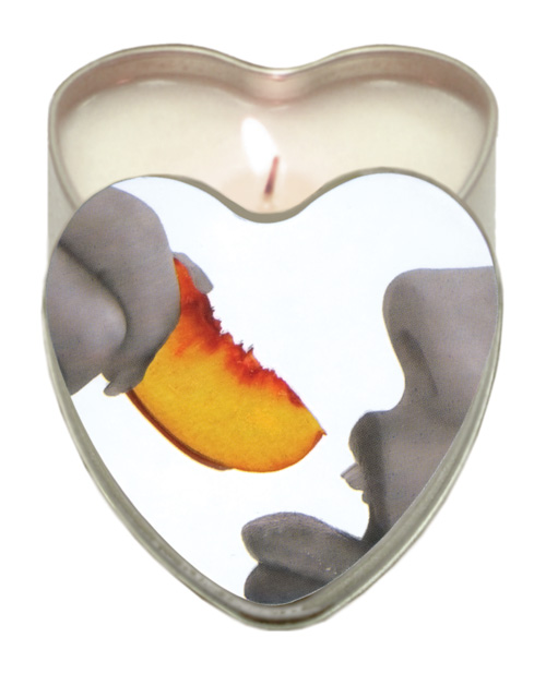 Shop Earthly Body Suntouched Hemp Edible Candle - 4.7 oz Heart Tin Peach online