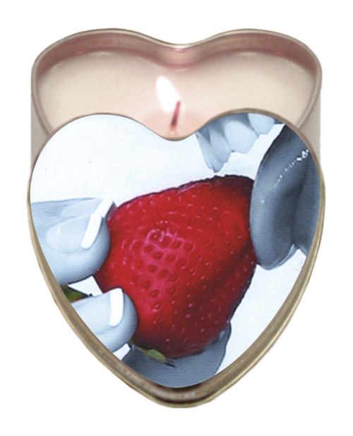 Shop Earthly Body Suntouched Hemp Edible Candle - 4.7 oz Heart Tin Strawberry online