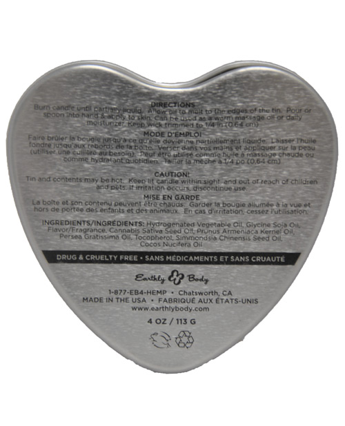 Order Earthly Body Suntouched Hemp Edible Candle - 4.7 oz Heart Tin Watermelon online