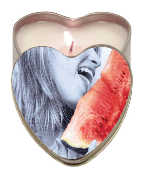Shop Earthly Body Suntouched Hemp Edible Candle - 4.7 oz Heart Tin Watermelon online