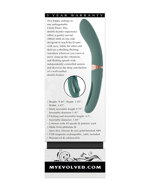 Buy Evolved Chick Flick G-Spot Vibrator - Teal