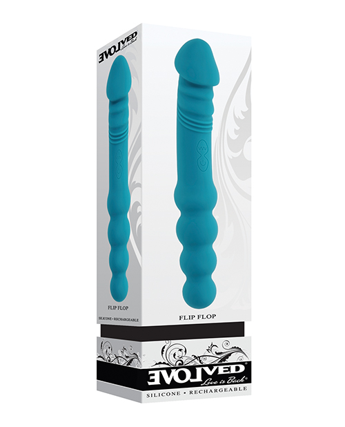 Shop Evolved Flip Flop Dual-Sided Vibrator - Teal online