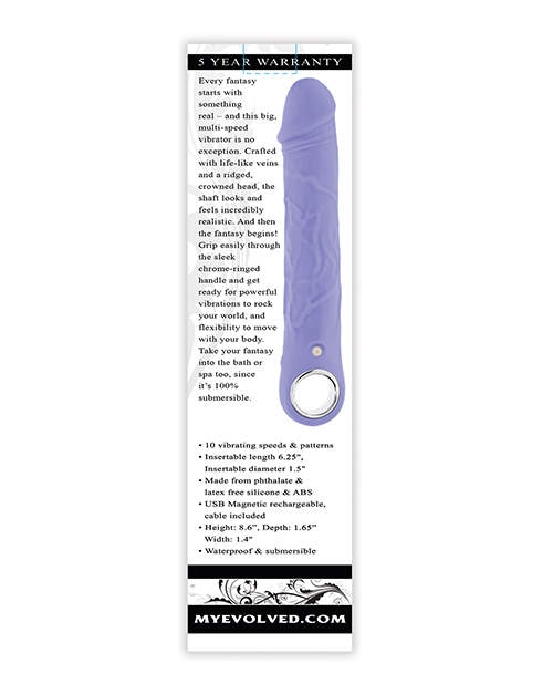 Buy Evolved Large Purple Fantasy 9.5" - Purple