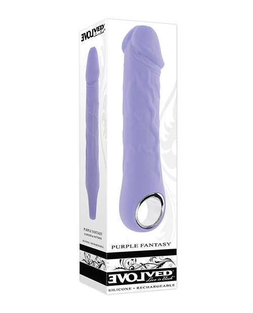 Shop Evolved Purple Fantasy Realistic Vibrator - Purple online