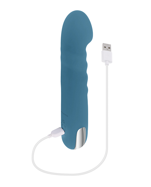 Shop Evolved Queen of All Trades Thrusting & Rotating Vibrator - Teal