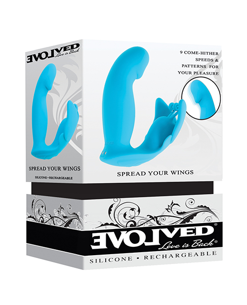 Shop Evolved Spread Your Wings Rabbit Vibrator - Blue online