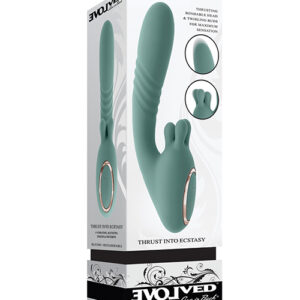 Shop Evolved Thrust into Ecstasy Thrusting Rabbit Vibrator - Mint online