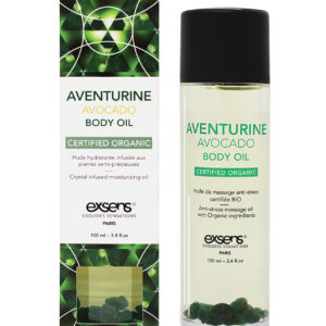 Shop EXSENS of Paris Organic Body Oil w/Stones - Adventurine Avocado 100 ml online