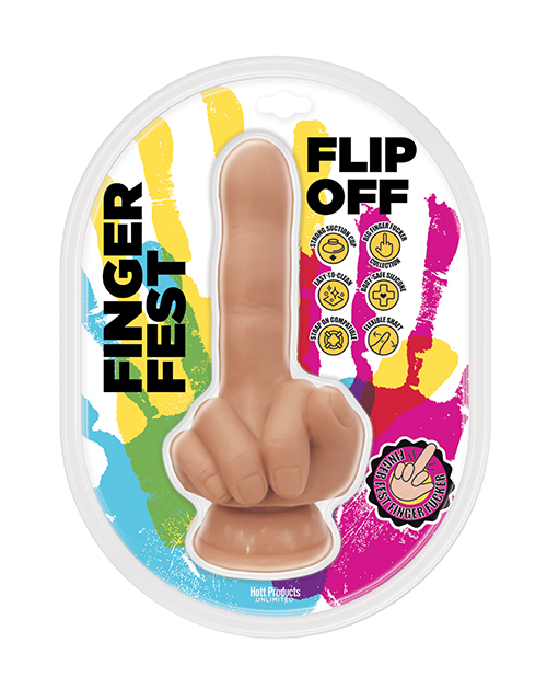 Shop Finger Fest Flip Off Dildo - Flesh online