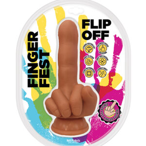 Shop Finger Fest Flip Off Dildo - Tan online