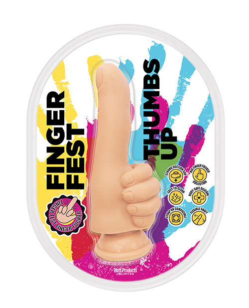 Shop Finger Fest Thumbs Up Dildo - Flesh online
