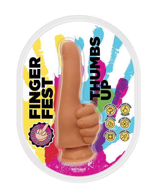 Shop Finger Fest Thumbs Up Dildo - Tan online
